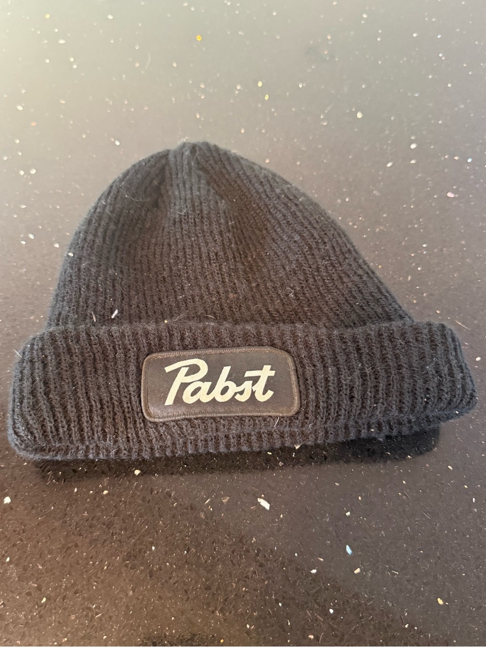 Pabst Black Knit Beanie - Men's Winter Hat